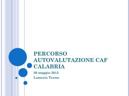 Percorso Autovalutazione CAF Calabria