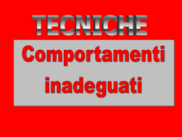 Tecniche di gestione comportamenti inadeguati