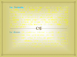 La Samaria. - parrocchia maria ss. addolorata