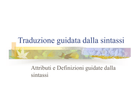 Traduzione guidata dalla sintassi