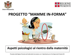Aspetti psicologici al rientro dalla maternità