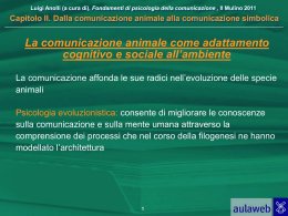 Dalla comunicazione animale alla
