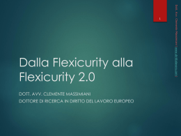 Slides &ldquo;Dalla Flexicurity alla Flexicurity 2.0&Prime; ()