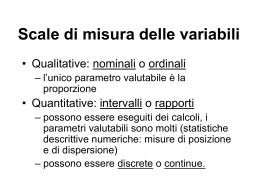 Descrittiva e probabilit&agrave;