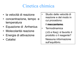 Lezione "Cinetica chimica"