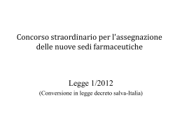 slide - Ordine Interprovinciale dei Farmacisti di Sassari e Olbia