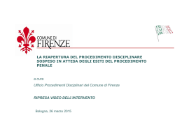 La riapertura del procedimento - ANCI Emilia
