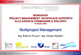 Multiproject Management Ing. Roberto Pezzoni