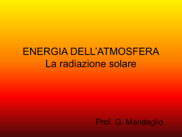 La radiazione solare - Istituto di Istruzione Secondaria Superiore