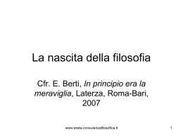 La nascita della filosofia