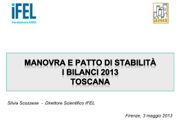 Manovra e patto di stabilit&agrave;