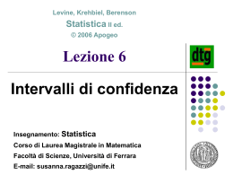 Lezione 06 - Universit&agrave; degli Studi di Ferrara