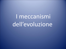 I meccanismi dell`evoluzione