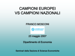 3. Campioni europei - Dipartimento di Economia