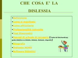 La dislessia - ITIS Cannizzaro Colleferro