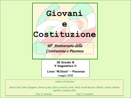 La Nostra Costituzione - Liceo Melchiorre Gioia