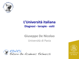 L`universit&agrave; italiana: diagnosi &ndash; terapie