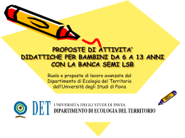 Il fiume che vorrei - Universit&agrave; degli studi di Pavia