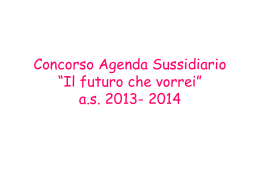 Concorso Agenda Sussidiario “Il futuro che vorrei” a.s. 2013