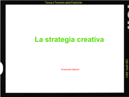 La strategia creativa