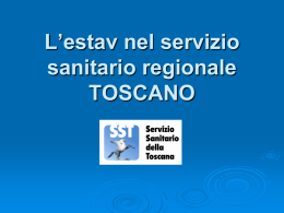 L`ESTAV nel servizio sanitario regionale toscano - Dr. Paolo