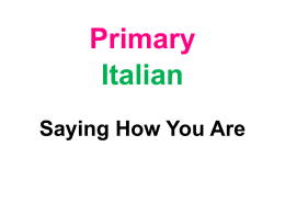 Primary Italian PowerPoint