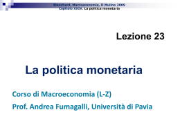 Lezione 23- Fumagalli (Politica monetaria)