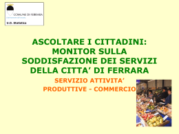 Presentazione Servizio Commercio - Ferrara