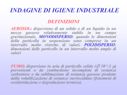 INDAGINE DI IGIENE INDUSTRIALE
