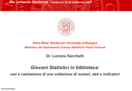 Fonti Statistiche