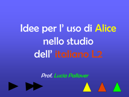 Italiano L2 - Laboratorio Alice