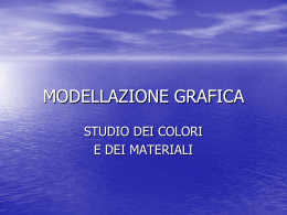 studio dei colori e dei materiali