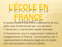 L`école française et italienne - Scuola Secondaria di I grado "A