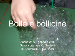 Bolle e bollicine (Classe II - Primaria Goldoni