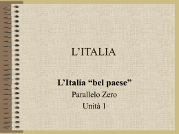 L`Italia &ldquo;bel paese&rdquo;