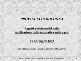 Interventi Avv. Marco Masi e Dott. Massimo Moscatelli