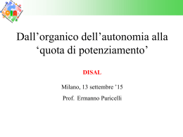 Organico di potenziamento - Istituto Comprensivo Salvatore Casella