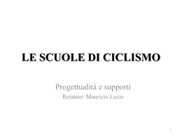 LE SCUOLE DI CICLISMO - FCI Comitato Regionale Emilia Romagna