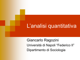 L`analisi quantitativa