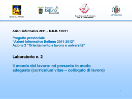Slide preparazione curriculum