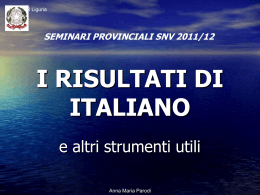 Parodi_Esiti ITALIANO SNV 2011 - Centro servizi amministrativi di
