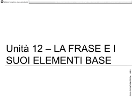 La frase ei suoi elementi base