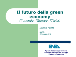 La green economy: potenziali di sviluppo dell`occupazione
