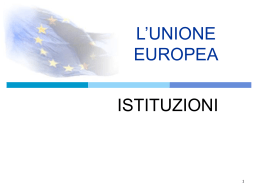ue istituzioni