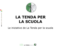 LA TENDA PER LA SCUOLA
