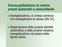 Rievangelizziamo il RnS - Rinnovamento nello Spirito Santo