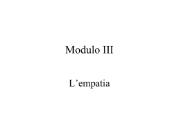 MODULO III: L`empatia