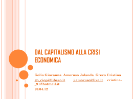 Dal capitalismo alla crisi economica