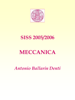 SSIS_meccanica_tex - Dipartimento di Matematica e Fisica