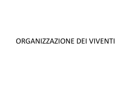 ORGANIZZAZIONE DEI VIVENTI